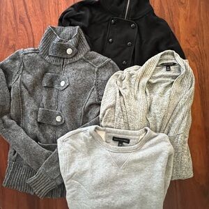 Lot of 4 Long Sleeve Sweaters/Sweatshirts- sizes XXS, XS, S